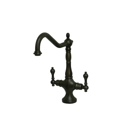 Kingston Brass KS1775ALLS Heritage Single Hole Kitchen Faucet, Oil Rubbed Bronze KS1775ALLS